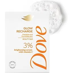 Dove Glow Recharge Serum Beauty Bar | 3% Brightening serum + Vit C | Energizes & Illuminates skin | Paraben & SLS free | 125g-picture-12