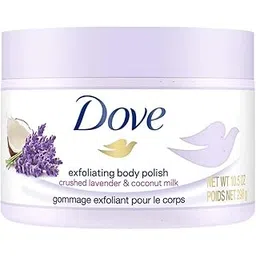 Dove Exfoliating Body Polish Scrub with Crushed Lavender & Coconut Milk for Dry Skin, Gently Exfoliates & Removes Dead Skin, Naturally Derived Ingredients, Sulfate-Free, Soothing Scent, 298 g-picture-44