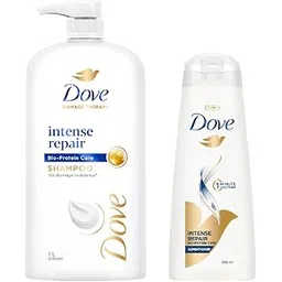 Dove Intense Repair Shampoo 1 Ltr & Dove Intense Repair Conditioner 335 ml, (Combo Pack) | Enriched With Keratin Actives to Smoothen Dry and Frizzy Hair - Deep Conditions Damaged Hair for Men & Women-picture-20