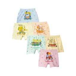 Dowin Girls Assorted Pack Of 6 Printed Cotton Shorts-picture-19