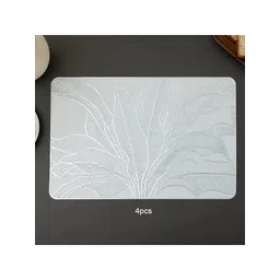 DPA Collection 4Pcs Grey & White Textured Waterproof Table Placemats-picture-24