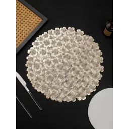DPA Collection 6-Pcs Gold and White Self-Design Table Placemats-picture-27