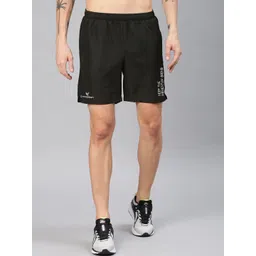 Dpassion Men Black Solid Training or Gym Sports Shorts image 1