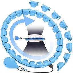 DPCR Infinity Smart Ring Weighted Hula Hoop for Weight Loss - Men, Women, Kids, Gym Equipment Home Workout, Exercise & Fitness - Sport Gymnastics raga Rings Waist Belly Fat with Ball Adjustable Knots-picture-32