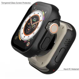 DPJ Edge To Edge Tempered Glass for Compatible with Apple Watch Ultra/ Ultra 2 49mm, Hard PC Case with Built-in,Tempered Glass Screen Protector, Ultra-Thin HD Bumper Protective Cover, Full Coverage(Black)(Watch not included)-picture-12