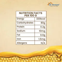 Dr. Morepen 100% Pure Organic Honey,  250 g  Raw & Unfiltered (Pack of 2)  image 1