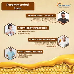 Dr. Morepen 100% Pure Organic Honey,  250 g  Raw & Unfiltered (Pack of 2)  image 2