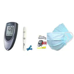 Dr. Morepen BG 03 Gluco One Monitor Kit (50 Test Strips) with Free 50Pcs 3 Ply Face Mask-picture-25