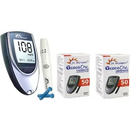 dr. morepen Blood Sugar Glucose checking machine(with 10 Free Swabs)(Glucometer+lancet+lancing device +50 Strips+50 Strips) Glucometer Glucometer-picture-35