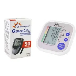 Dr. Morepen BP-02 Blood Pressure Monitor &a; BG-03 Gluco One 50 Test Strips Combo-picture-23