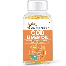 Dr. Morepen COD Liver Oil Capsules | Finest Natural Omega 3, EPA & DHA | Pack of 100 Softgels-picture-26