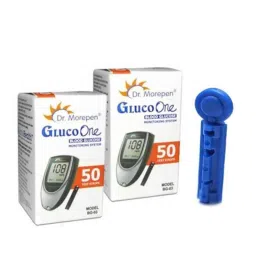 Dr. Morepen Gluco One BG 03 100 Test Strips &a; Euroclix 100 Pcs 30 Gauge Blood Lancet Box-picture-36