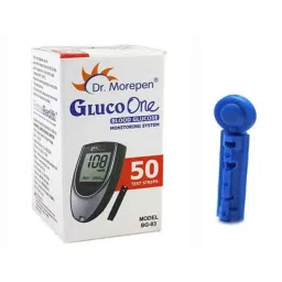 Dr. Morepen Gluco One BG-03 50 Strips Pack &a; Euroclix 25 Pcs Blood Lancet Box-picture-14