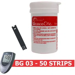 Dr. Morepen ONE BG-03 50 STRIP PACK OF 1 50 Glucometer Strips image 2