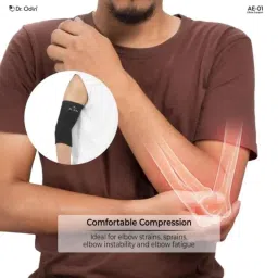 Dr Odin AE-02 Beige Premium Contoured Design Pain Relief Elbow Support for Men &a; Women, Size: M-picture-30
