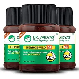 DR. VAIDYA'S new age ayurveda Herbobuild Ds (Double Strength) Capsules | Ayurvedic Muscle & Mass Gainer For Enhanced Stamina & Peak Fitness | (30 Capsules Each) Pack Of 3-picture-28