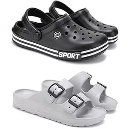 drackfoot Lightweight Classic Clogs | Sandals |Slider Adjustable Back Strap for Men-Combo(2)-3014-3113-picture-10