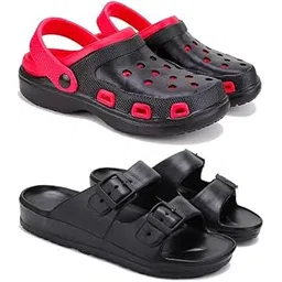 drackfoot Lightweight Classic Clogs | Sandals |Slider Adjustable Back Strap for Men-Combo(2)-3017-3113-picture-34