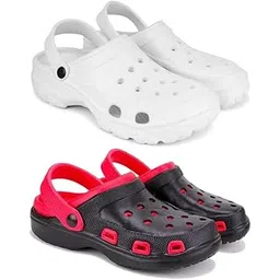 drackfoot Lightweight Classic Clogs || Sandals with Slider Adjustable Back Strap for Men-Combo(2)-3122-3017-7 Red-picture-20