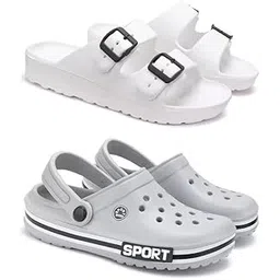 drackfoot Lightweight,Classic Slider || Sandals with Clogs for Men-Combo(2)-3113-3014-picture-28