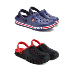 DRACKFOOT Men Set of 2 Self Design Clogs-picture-41