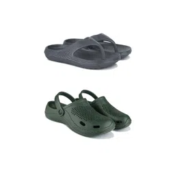 DRACKFOOT Men Set Of 2 Self Design Clogs-picture-11