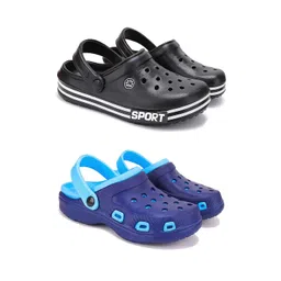 DRACKFOOT Men Set of 2 Self Design Stylish Clogs-picture-29