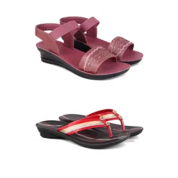 DRACKFOOT Women Set of 2 Open Toe Flats-picture-26