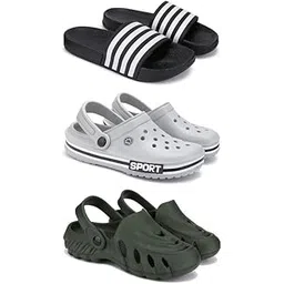 DRACKFOOT Lightweight Classic Slider || Sandals with Clogs for Men-COMBO(3)_G-3024-3016-3135-picture-41