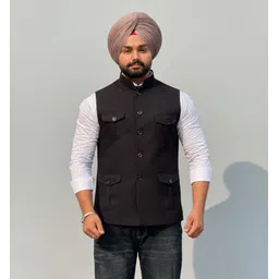 dragon witch Men Solid Nehru Jacket-picture-22