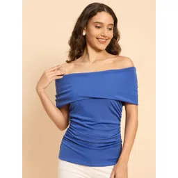 DRAPE AND DAZZLE Off-Shoulder Cotton Bardot Top-picture-27