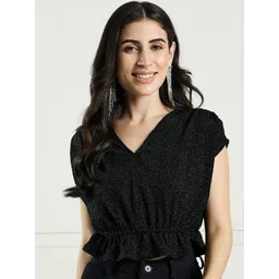 DRAPE AND DAZZLE Print Extended Sleeves Cinched Waist Top-picture-26