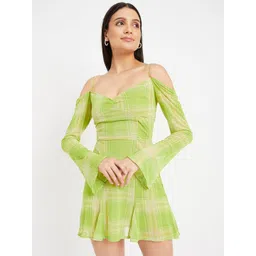 DRAPE AND DAZZLE Striped Fit & Flare Mini Dress-picture-37