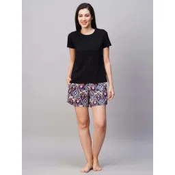 Drape in Vogue Black Solid Short Sets-picture-41