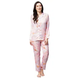 Drape in Vogue Pink Print Pyjama Sets-picture-12