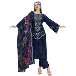 DRAVINAM Trends Embroidered Viscose Rayon Unstitched Dress Material-picture-36