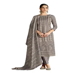 DRAVINAM Trends Floral Printed Beads And Stones Pashmina Unstitched Dress Material-picture-33