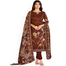 DRAVINAM Trends Floral Printed Beads And Stones Pashmina Unstitched Dress Material-picture-35