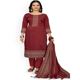 DRAVINAM Trends Floral Printed Pashmina Unstitched Dress Material-picture-29