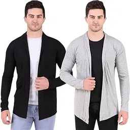 draxstar Men’s Cotton Shrug | Open Full Sleeve Shawl Cardigan for Men, Best for Casual Wear-picture-48