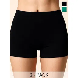 DRAXSTAR Pack of 2 High Coverage Mid Rise Boy Shorts Briefs-picture-30