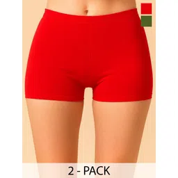 DRAXSTAR Pack Of 2 Women Solid Super Combed Cotton Boys Shorts Briefs-picture-16
