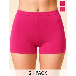 DRAXSTAR Women Solid Mid-Rise Boy Shorts Briefs Pack Of 2-picture-36