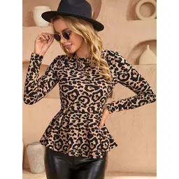 Dream Beauty Fashion Animal Printed Peplum Top-picture-10