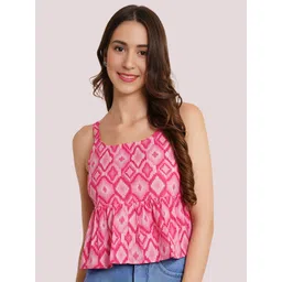 dream beauty fashion Dream Beauty Women Ikat Print Top-picture-37
