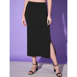 Dream Beauty Fashion Solid Side Slit Pencil Midi Skirt-picture-10