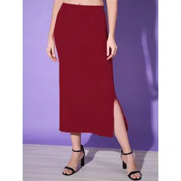 Dream Beauty Fashion Solid Side Slit Pencil Midi Skirt image 1