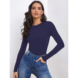 Dream Beauty Fashion Women Solid Round Neck Full Sleeves Regular Top-picture-25