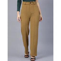 Dream Beauty Fashion Women Solid Straight Fit High-Rise Easy Wash Pleated Trousers-picture-21