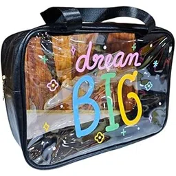 Dream Big Black Color Transparent Big Bag for Swimming, Shopping, Picnic,Travel For Boys and Girls | Shoulder Bag for kids-picture-33